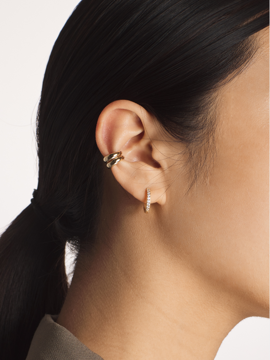 Creolen Gold – 925er Silber, 18K Vergoldet mit Zirkonia