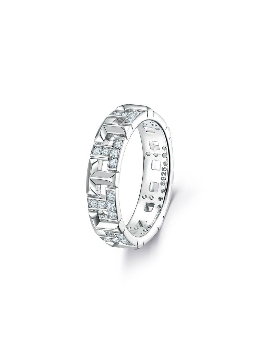 530 LES – Ring, 925 Silber, Zirkonia & Geometrischem Design