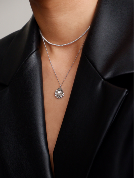 Aurora Necklace Silberfarben – 925er Silber, 40cm