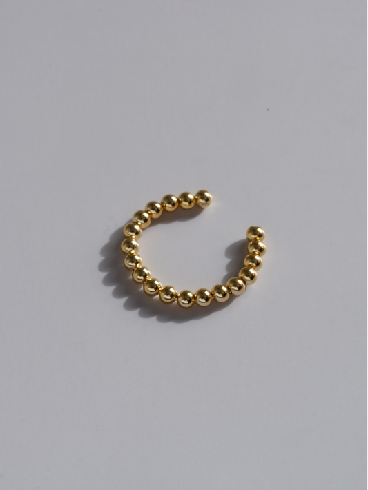 Eos Ring Gold– 925er Silber, Kugelring, verstellbar