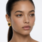 Selene-VINTAGE Square Stud Earrings – Black Zirconia