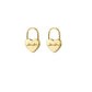 Heartbeat Lock Huggie Earrings – Gold