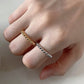 Eos Ring Gold– 925er Silber, Kugelring, verstellbar