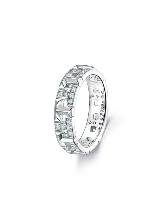 530 LES –  Ring, 925 Silber, Zirkonia & Geometrischem Design
