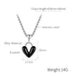 Noir Heart Pendant Necklace – Enamel & Steel