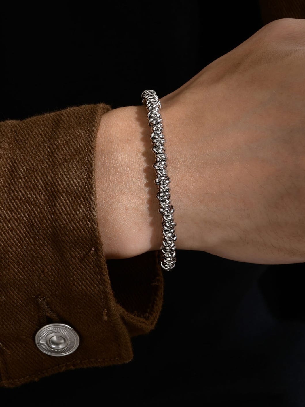 ORBIT Statement-Armband Edelstahl