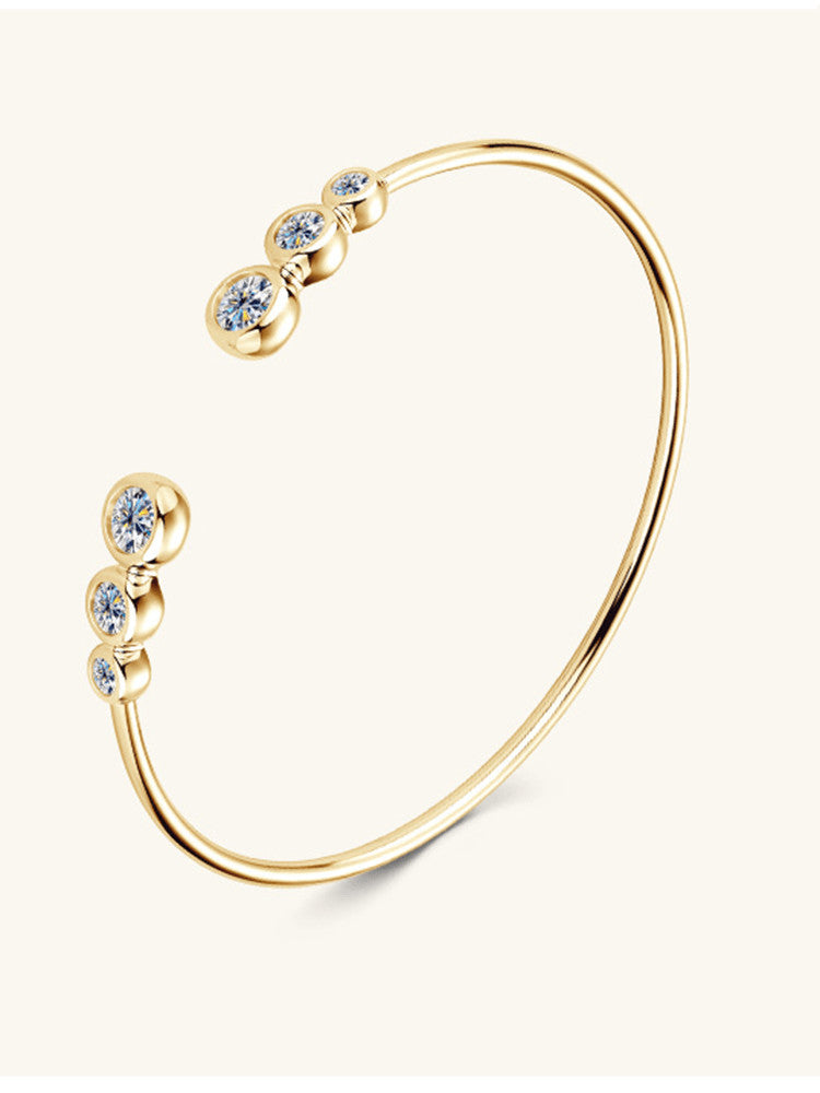 Orla Moissanite Cuff – 18K Gold Plated