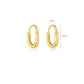 Lina Geometric Huggie Earrings – 14K Gold Plated