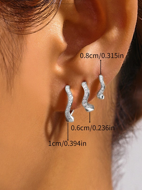 Clio Huggie Earrings with Cubic Zirconia
