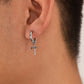 Stainless Steel Cross Hoop Earring
