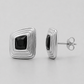 Selene-VINTAGE Square Stud Earrings – Black Zirconia