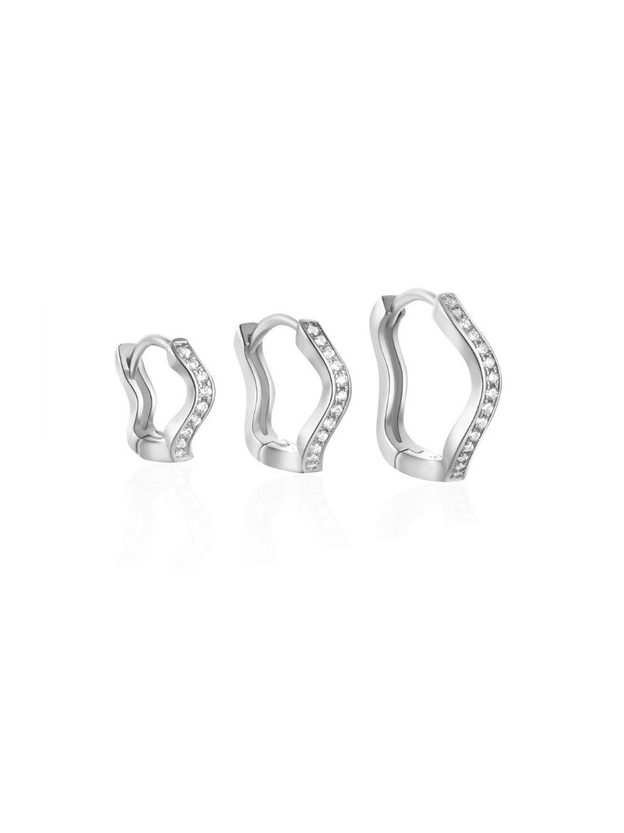 Clio Huggie Earrings with Cubic Zirconia