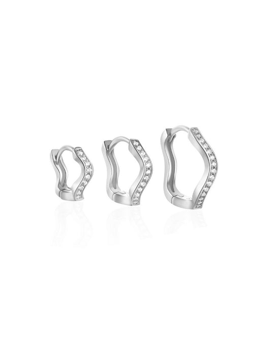 Clio Huggie Earrings with Cubic Zirconia