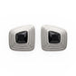 Selene-VINTAGE Square Stud Earrings – Black Zirconia